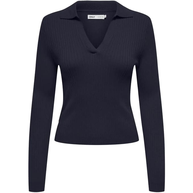 V-hals lange mouwen polo voor vrouwen Only Kaya