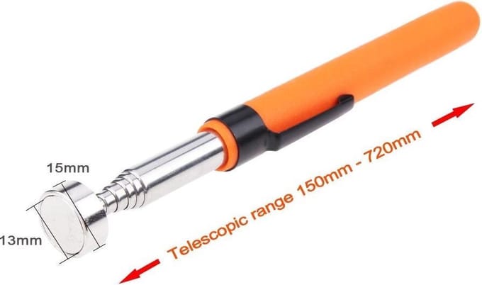 Go Go Gadget - Magneetpen Telescopisch -Verstelbaar - Uitschuifbaar - Lang Bereik - Oranje