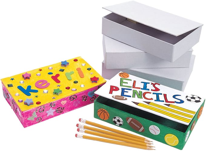 Colorations - Decorate your own Pencil Box Set of 12