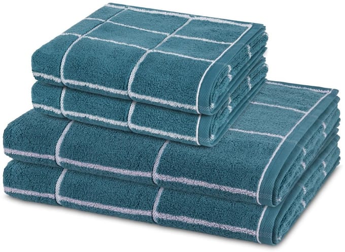 Ross Sonstiges 2 X handdoek 2 X douchehanddoek - in set 4 pack Sensual Skin Karo