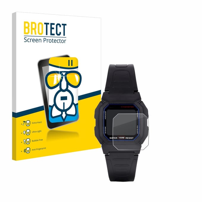 Screenprotector voor Casio W-800H-1AVES Beschermglas transparant