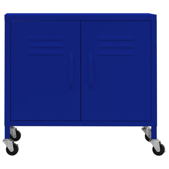 vidaXL - Opbergkast - 60x35x56 - cm - staal - marineblauw