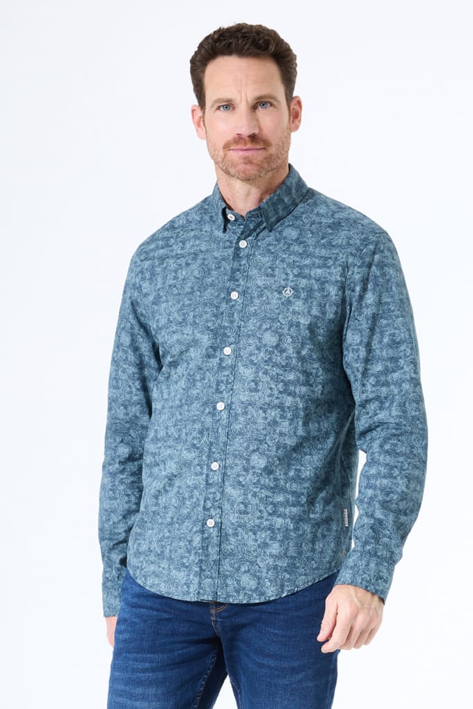 Pilot Heren Overhemd Blauw - Maat M
