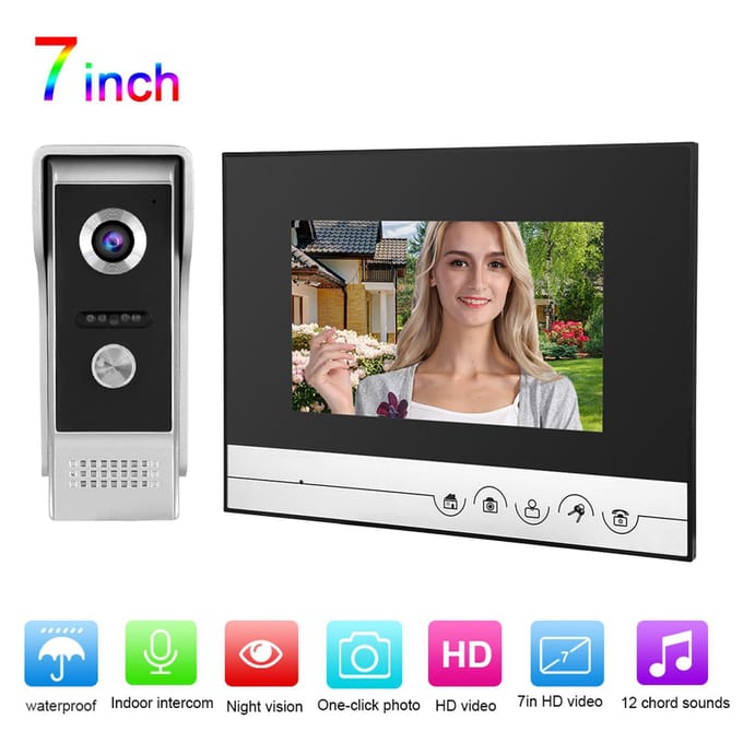 7-inch TFT Video Intercom Deurtelefoon Systeem Intelligente Toegang Deurcamera 110°240V