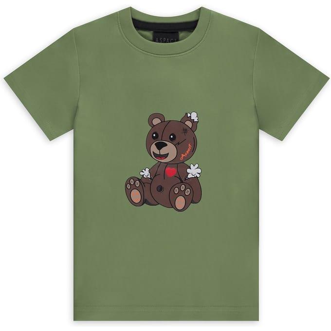 Aspact Kids Teddy Tee Green Größe: 140 | T-Shirts Outlet | kids | Grün