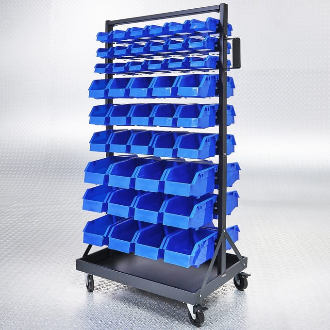Datona® Verrijdbaar opbergrek met bakken