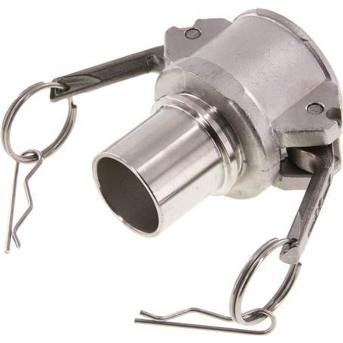 Camlock DN 40 (1 1/2'') Koppeling RVS met slangpilaar (38 mm) Type C EN 14420-7 (DIN 2828)