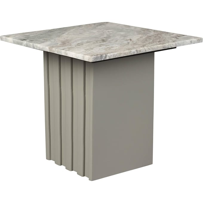Dutchbone Clayton Bijzettafel Vierkant 40x40 cm Marmer - Grijs