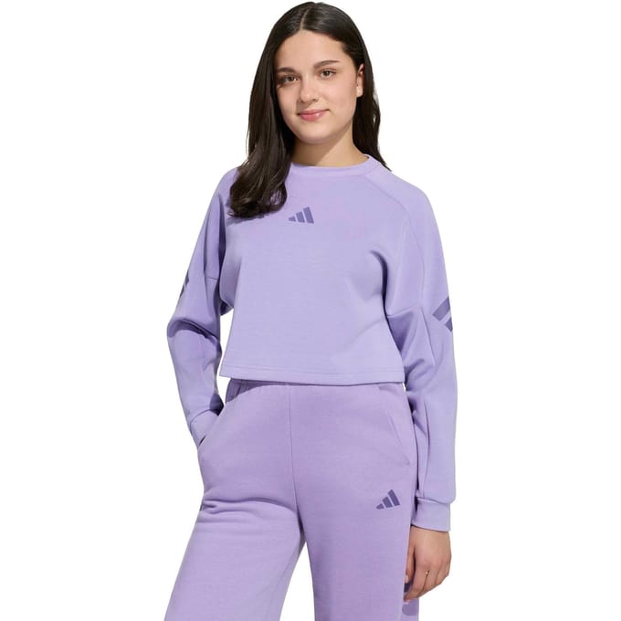 adidas 3Stripes Crew Crop Sweatshirt Kinderen