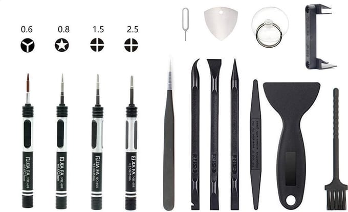 Let op type!! JIAFA JF-8127 15 in 1 Phone Repair Tool Set