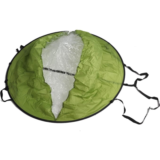 108cm Opvouwbaar Kajakzeil met Transparant Venster en Opbergtas (groen) beige