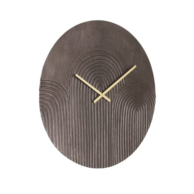 Light & Living Klok Gwenna - Bruin - Ø58cm - Wandklok Modern