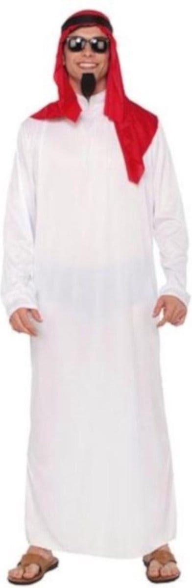 Witbaard Verkleedpak Arabier Heren Polyester Wit Maat M/l
