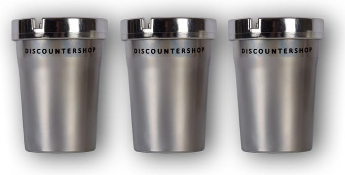 Set van 3 Elegante Zilverkleurige Asbakken voor Auto | Universeel Design | Perfect als Luxe Auto-Accessoire
