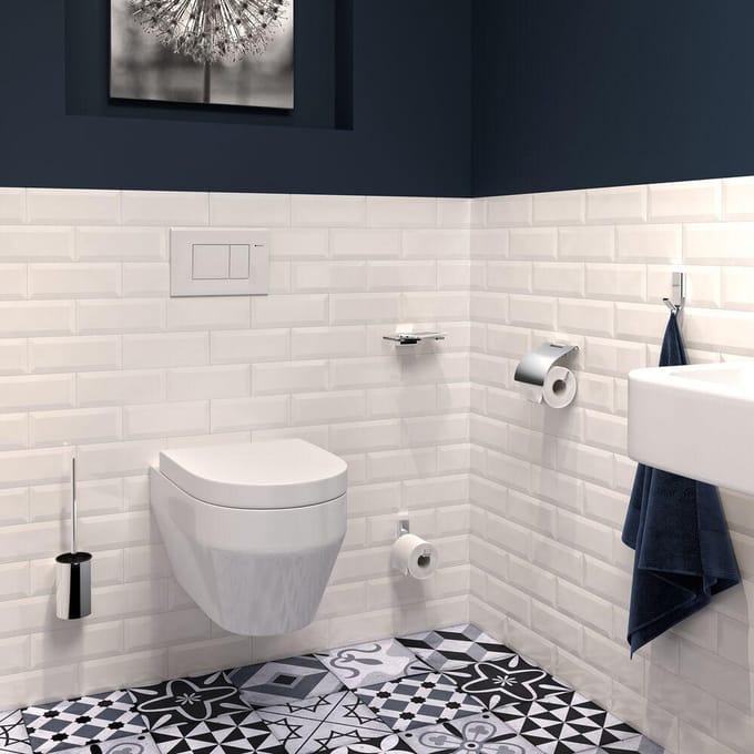 Geesa AIM Toiletrolhouder met klep - Chroom