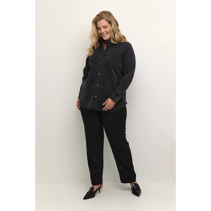 Denim blouse voor dames KAFFE Curve KCFalina