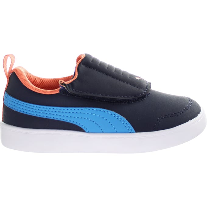 Puma Courtflex v2 Gevoerde V Kinderen Navy Trainers