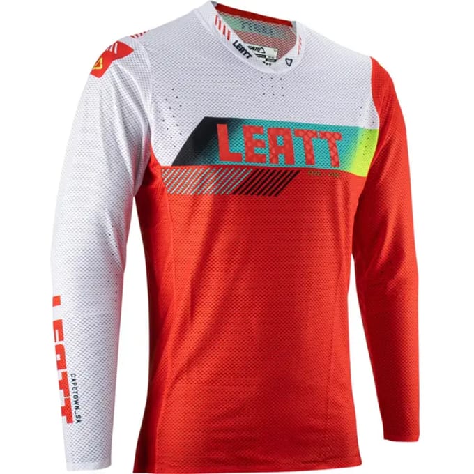 Leatt Moto 5.5 UltraWeld V23 Rood Wit Motocross Jersey -