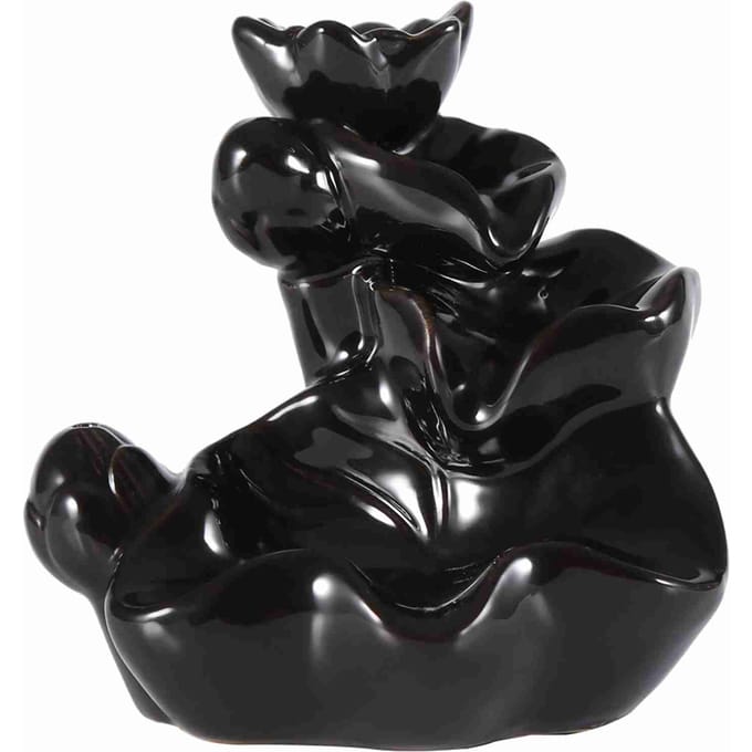 Keramiek Glazuur Wierookbrander Houder Standaard Kegels Backflow Wierookvat Huis black