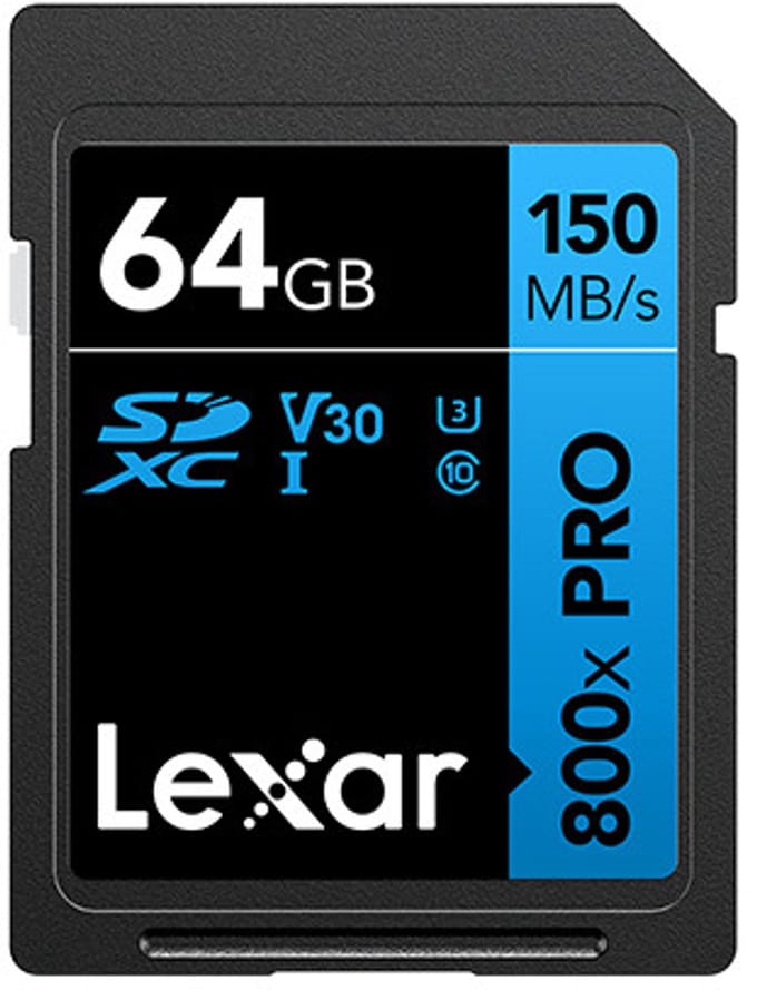 Lexar Pro 800X SD - 150MB/s - 64GB