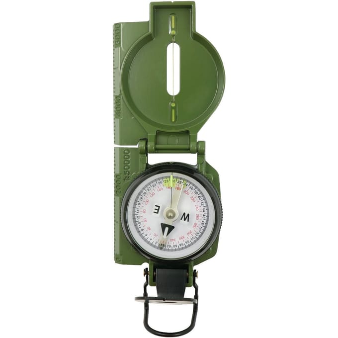 Multifunctioneel Kompas voor Buiten Camping Wandelen Opvouwbaar Kompas Survival Trip Navigatiegereedschap groen
