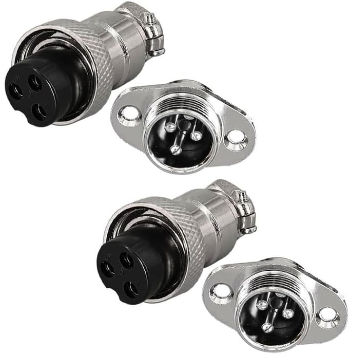 RUNCCI-YUN GX16 3-Pin Aviation Socket - 2 Stuks Metaal Plug voor Solderen