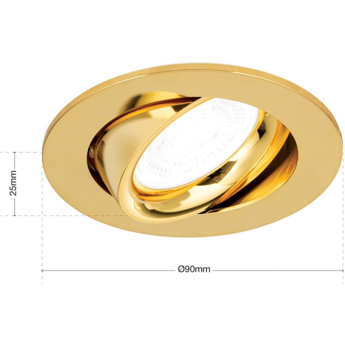 ORION Inbouwspot Choice, aluminium, zwenkbaar, goud