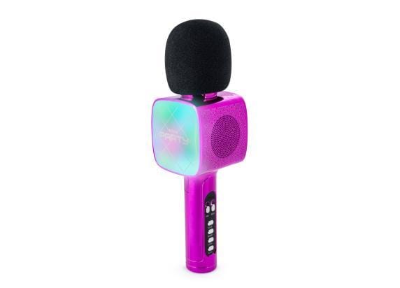 BigBen Interactive Microfoon bluetooth party karaoke microfoon Pink Radio's, speakers en muziekspelers