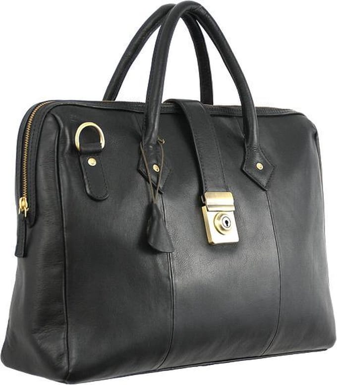 Hidesign lederen aktetas / laptoptas 'Hartford' zwart