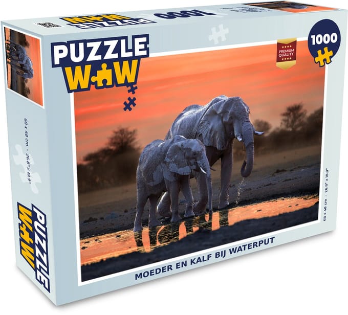 Puzzel Moeder en kalf bij waterput - Legpuzzel - Puzzel 1000 stukjes volwassenen