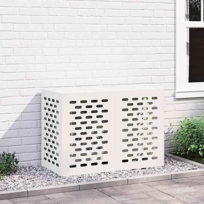 vidaXL Airconditioner hoes Wit 100 x 50 x 70 cm Staal