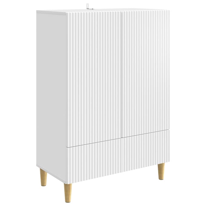 vidaXL - Dressoir - Wit - 66 - x - 34,5 - x - 95 - cm - Bewerkt - hout