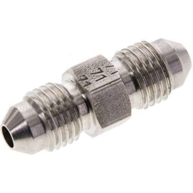 JIC  Dubbele Nippel UNF 7/16''-20 RVS 310bar