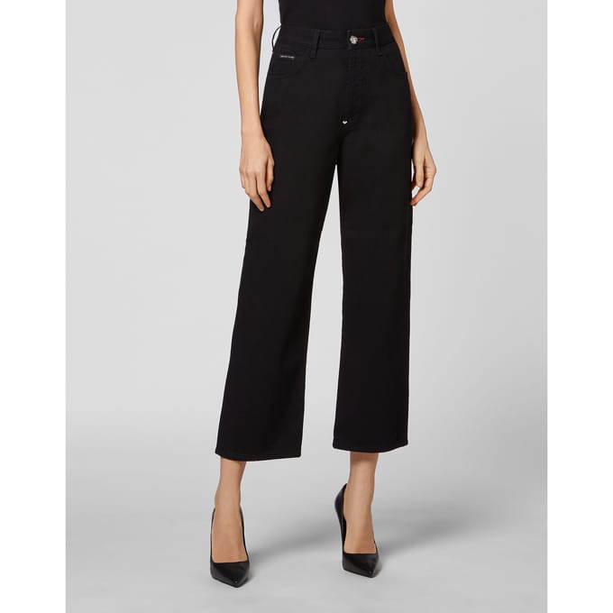 Denim Broek Losjes Iconic Plein