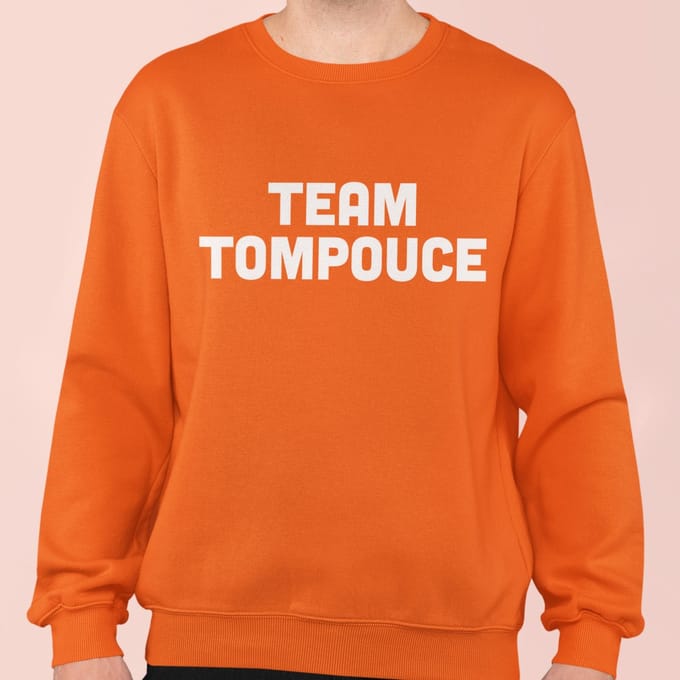Oranje Koningsdag Sweater Team Tompouce - MAAT S - Feestkleding & Carnavalskleding