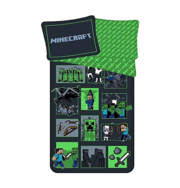 Minecraft Dekbedovertrek Survival Mode- 140 x 200 cm - Katoen