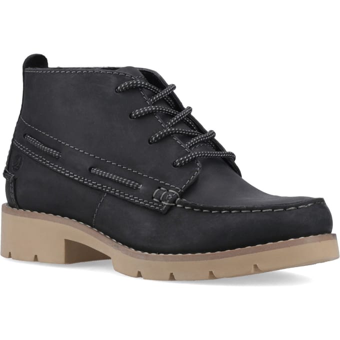 Sperry Savanna Leren Dames Zwarte Laarzen