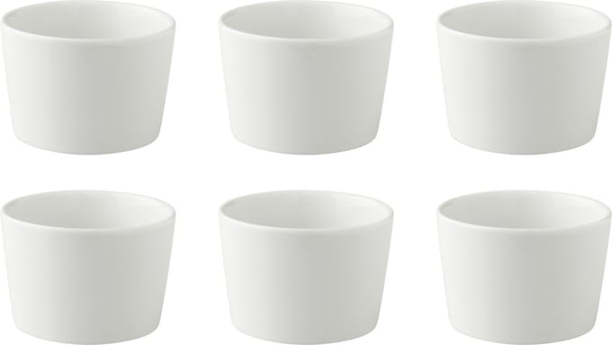 Palmer - Schaal - Kom - White Delight - 10 cm - Wit - Porselein - Bordenset - 6 stuks