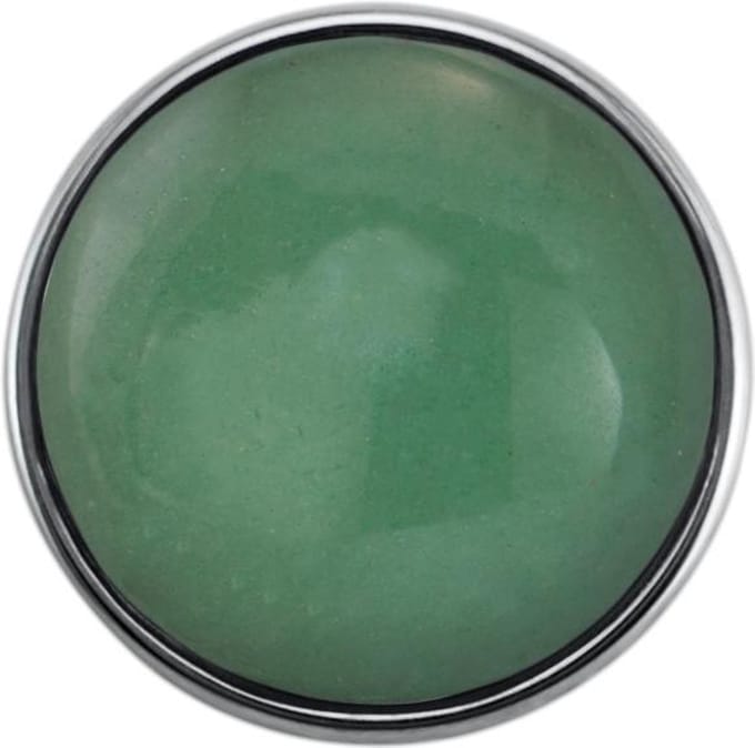 Quiges - Drukknoop Mini 12mm Groen Natuursteen - EBCMK156
