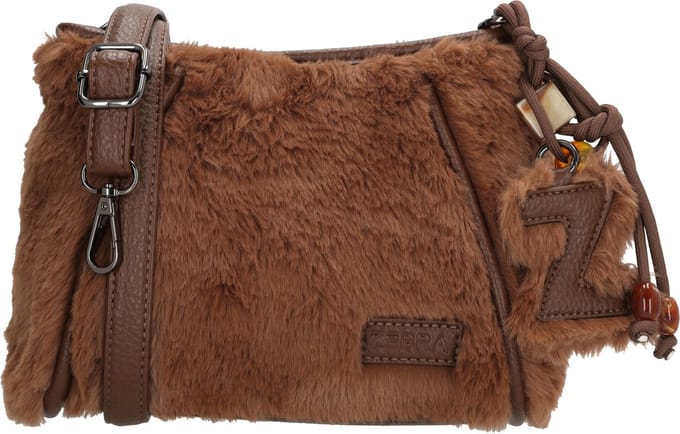 Zebra Trends Jolie Crossbodytas - Bont - Schoudertas - Damestas - Compact - Bag Charm - Bruin