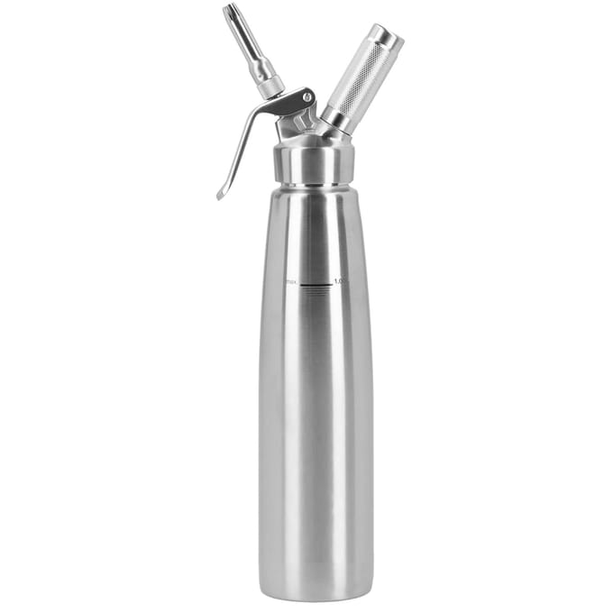 304 Roestvrij Staal Crème Opschuimer Slagroomspuit Dispenser Koffie Dessert Taart DIY Bakgereedschap 1000ML gray