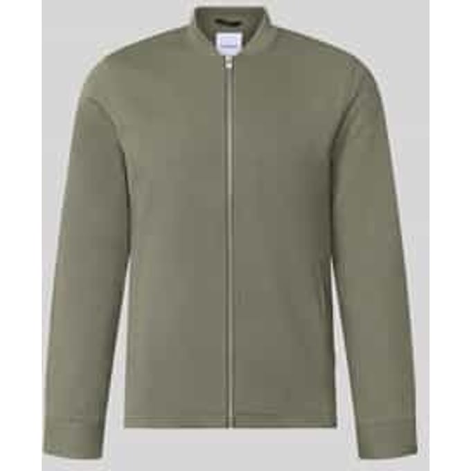 Slim fit sweatjack met opstaande kraag