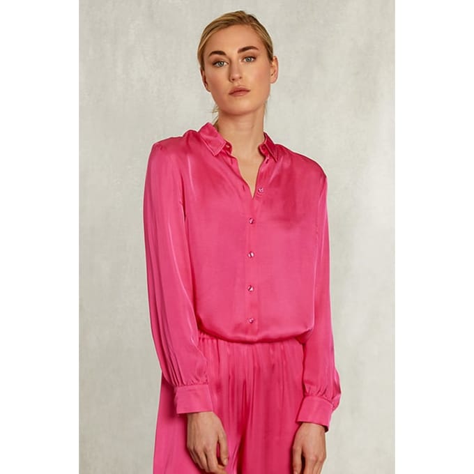 River Woods Fushia Viscose Blouse With Buttons Pink Taglia: 38 | Magliette intime Outlet | Donna | Rosa