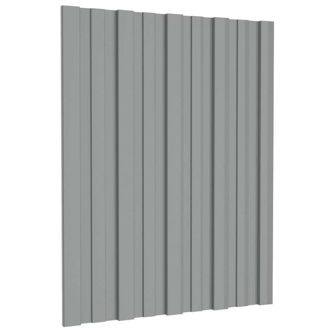 vidaXL - Dakpaneel - 12 - st - Grijs - 60 - x - 45 - cm - Verzinkt - staal