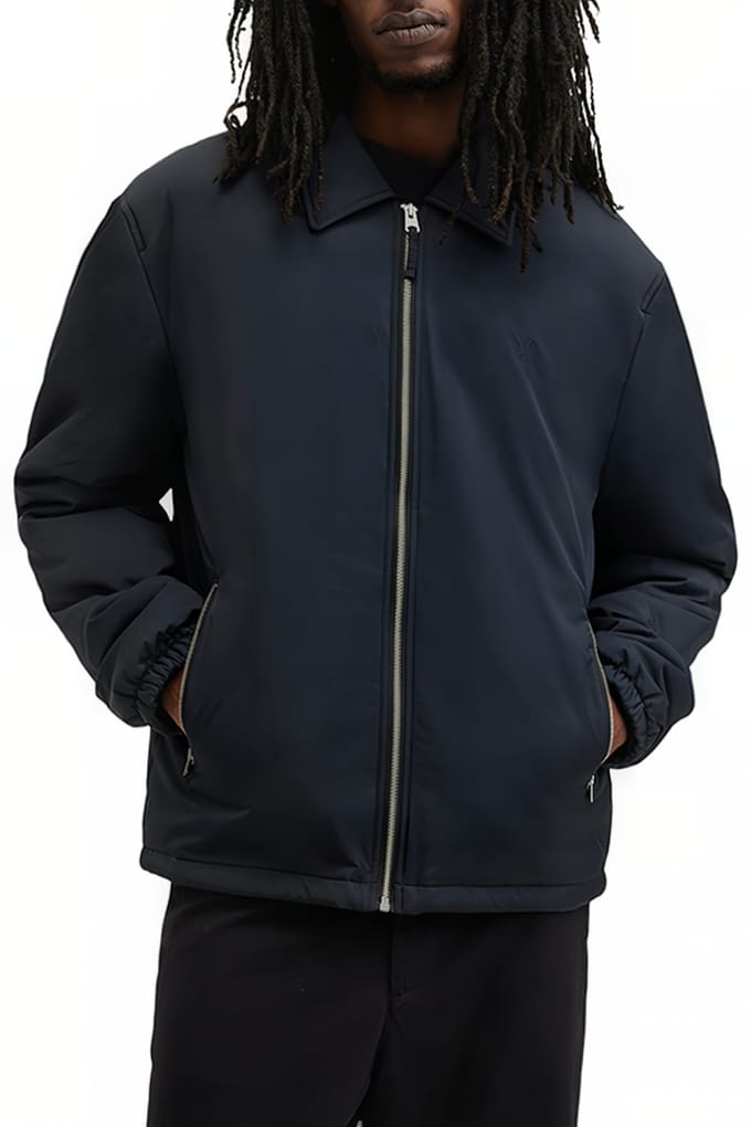 AllSaints Beatty Jacket Nite Blue Größe: M | Leichte Jacken Outlet | Herren | Blau