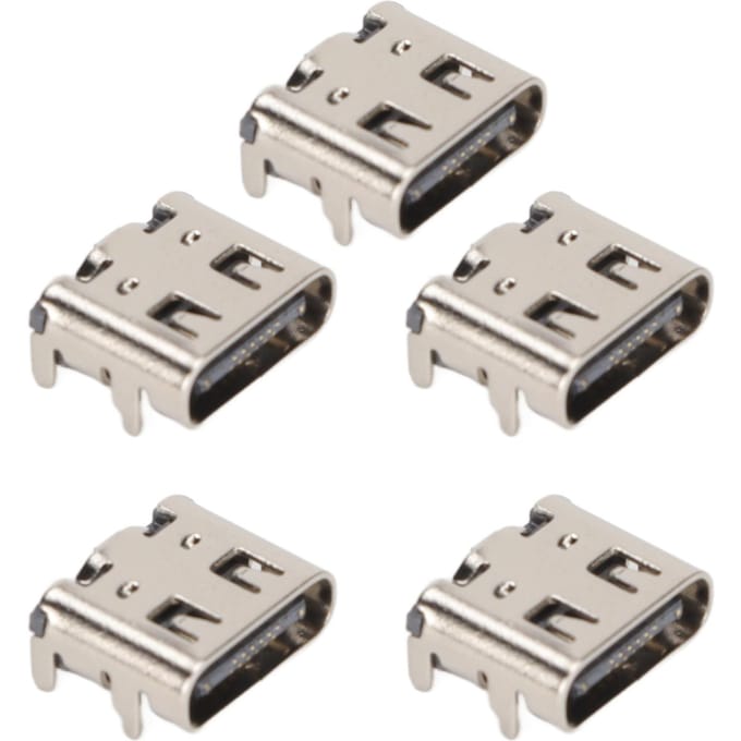 5pcs Port de Charge de Manette de Jeu Interface Type C Remplacement Prise de Charge de Manette de Jeu pour PS5 beige