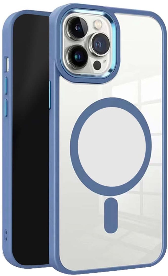 Jaym, Hoesje geschikt voor iPhone 16 Pro - Bumper MagSafe Anti-Shock, Blauw