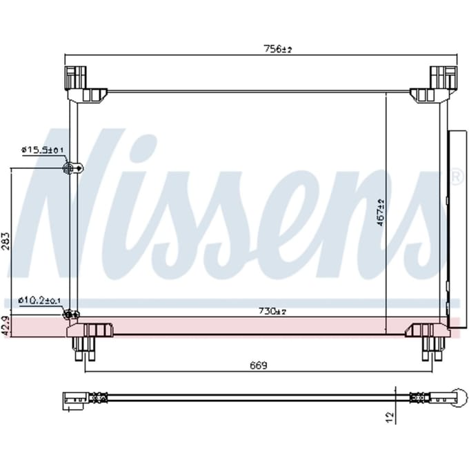 Condensator, airconditioning NISSENS 941147