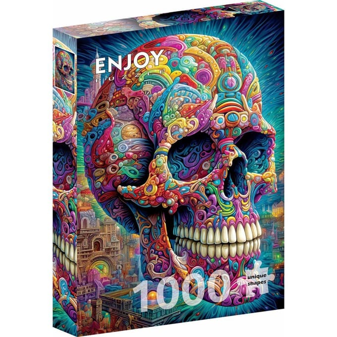 Enjoy Puzzle puzzel 1000 stukjes Quirky Skull - educatief spel.
