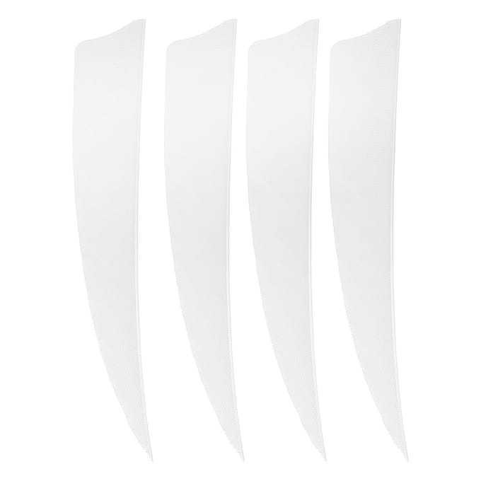 20 stuks Veer Fletching Hoge Snelheid Stabiele Vlucht Boogschieten Pijlen voor Buitenpijlen 4 Inch Wit wit
